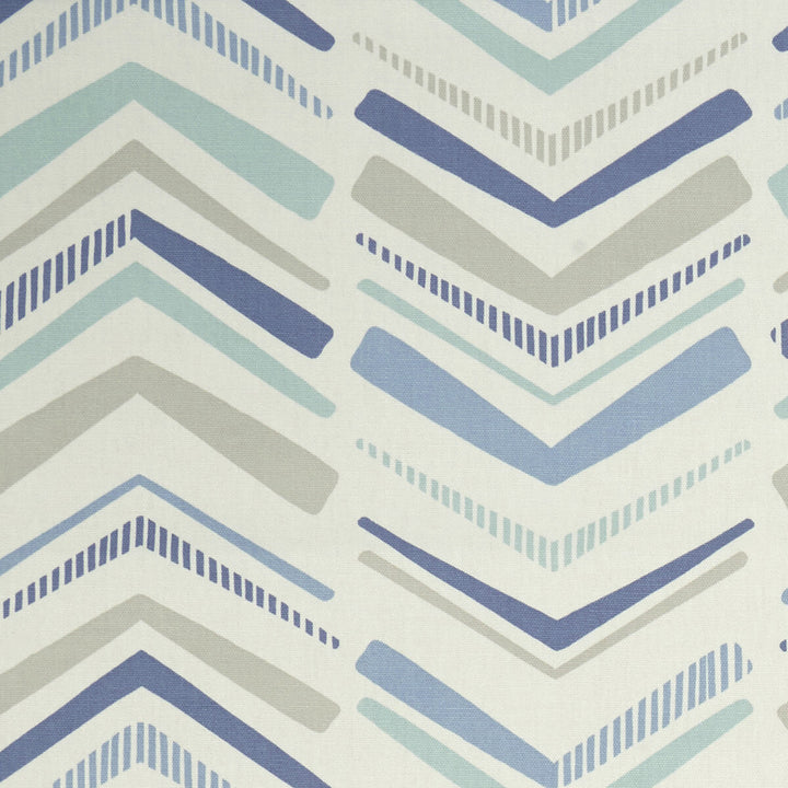 Chevron Denim by Clarke And Clarke Designer Fabric CLARKE & CLARKE GRAPHICA COTTON - 100% Turkey MEDIUM Horizontal: 13.78 and Vertical: 12.6 54 - Swanky Fabrics -