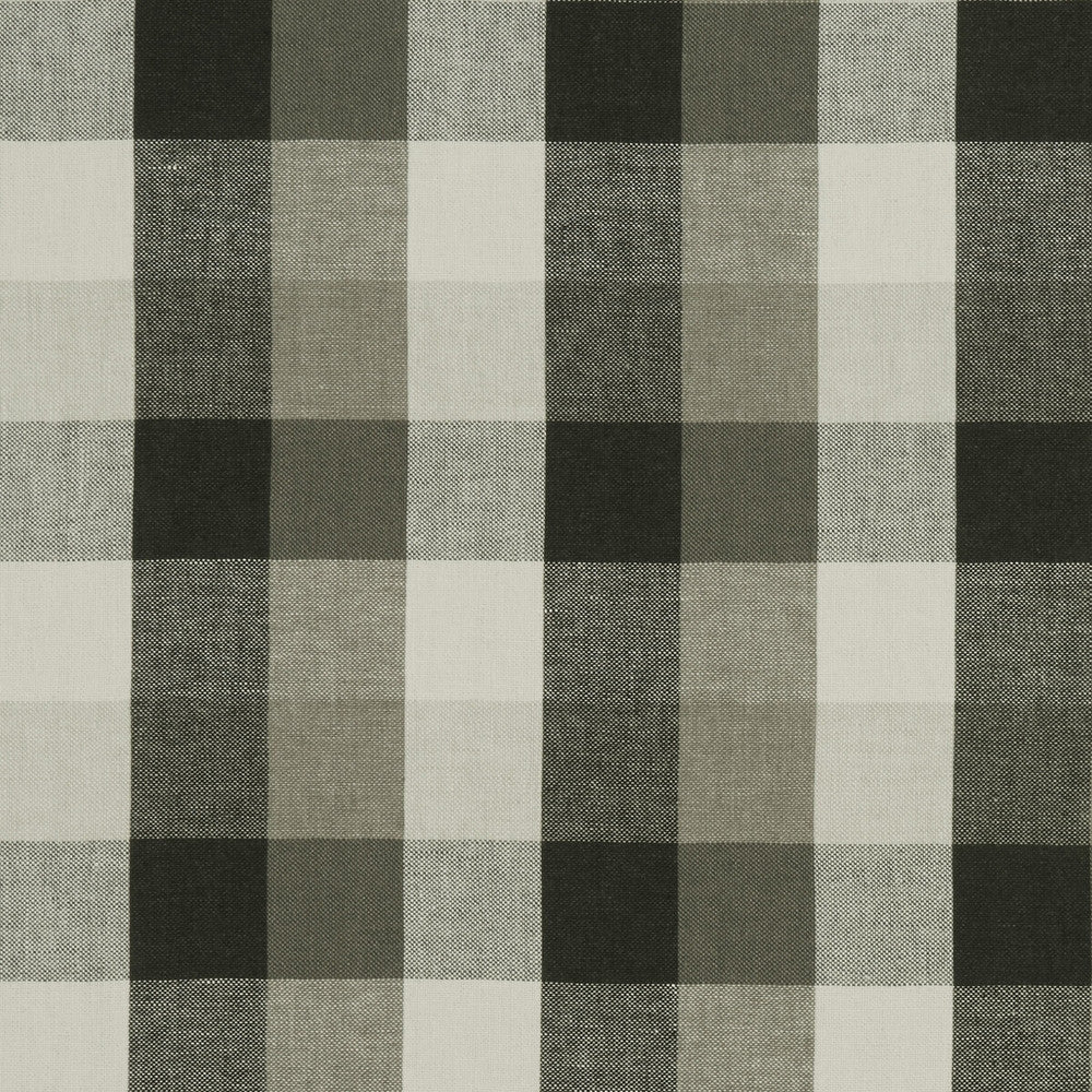 Austin Check Charcoal by Clarke And Clarke Designer Fabric CLARKE & CLARKE CASTLE GARDEN LINEN - 100% Turkey HEAVY Horizontal: 6.89 and Vertical: 7.68 53 - Swanky Fabrics -