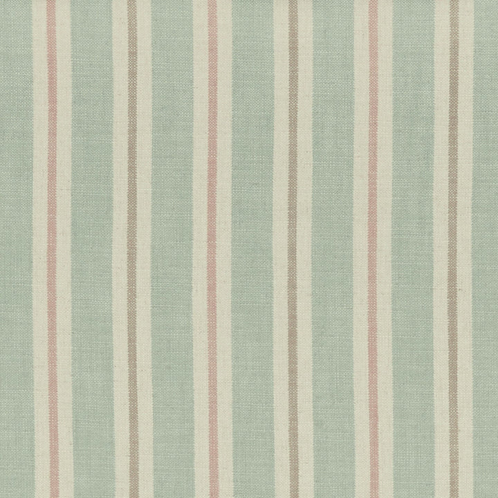 Sackville Stripe Mineral/Blush by Clarke And Clarke Designer Fabric CLARKE & CLARKE CASTLE GARDEN VISCOSE - 80%;LINEN - 20% Turkey HEAVY Horizontal: 4.33 and Vertical: 0 54 - Swanky Fabrics -