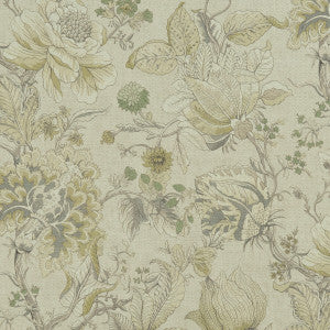 Sissinghurst Citron/Natural by Clarke And Clarke Designer Fabric