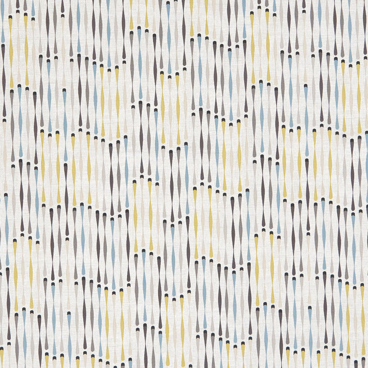 Cassandra Charcoal/Chartreuse by Clarke And Clarke Designer Fabric CLARKE & CLARKE OCTAVIA COTTON - 100% Turkey MEDIUM Horizontal: 13.5 and Vertical: 12.6 54 - Swanky Fabrics -