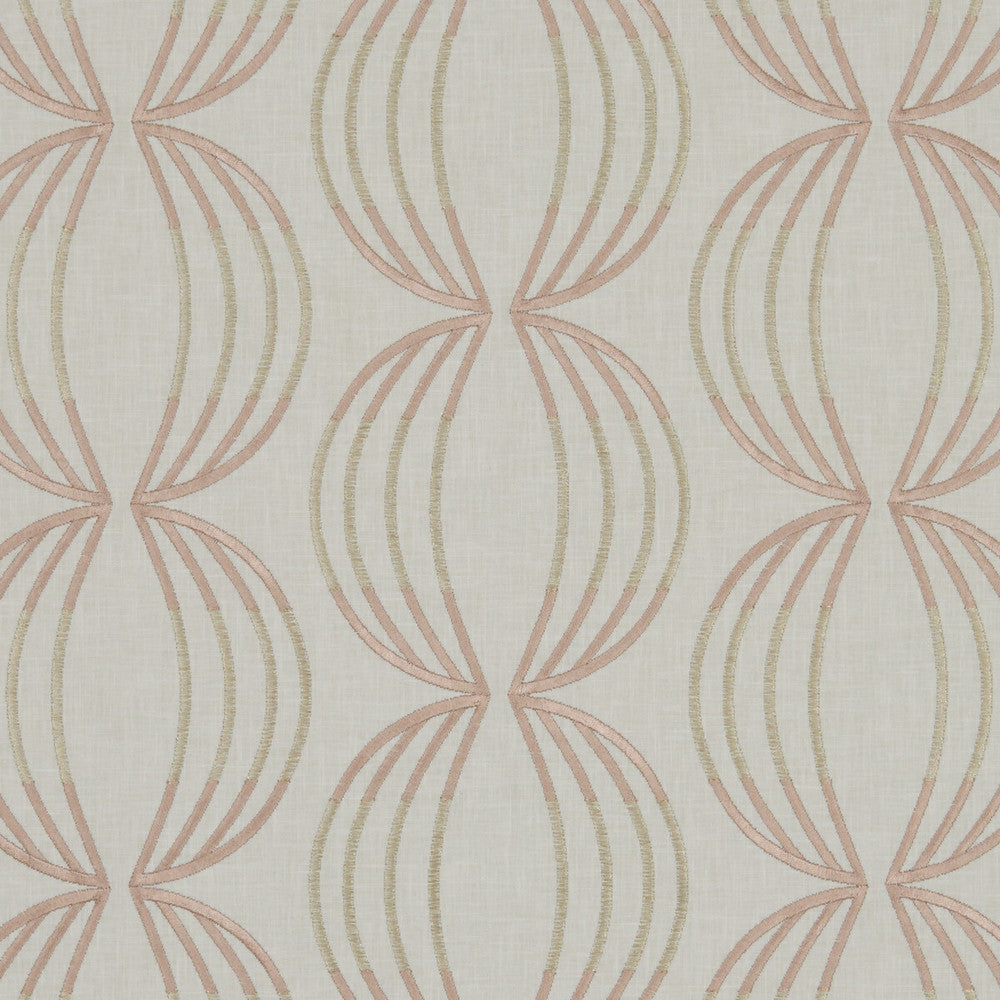 Carraway Rose Gold by Clarke And Clarke Designer Fabric CLARKE & CLARKE LUSSO POLYESTER - 52%;COTTON - 48% India Horizontal: 12.68 and Vertical: 6.3 54 - Swanky Fabrics -