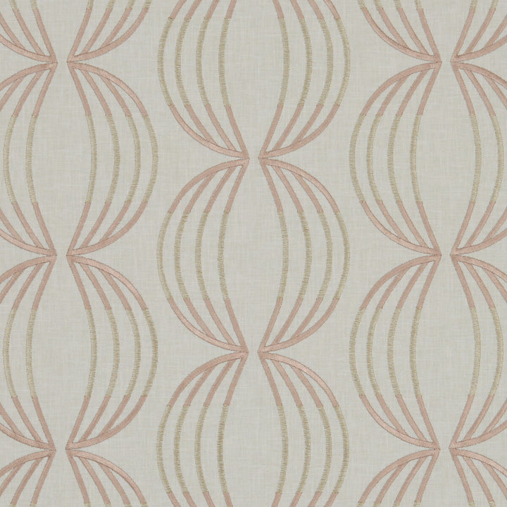 Carraway Rose Gold by Clarke And Clarke Designer Fabric CLARKE & CLARKE LUSSO POLYESTER - 52%;COTTON - 48% India Horizontal: 12.68 and Vertical: 6.3 54 - Swanky Fabrics -