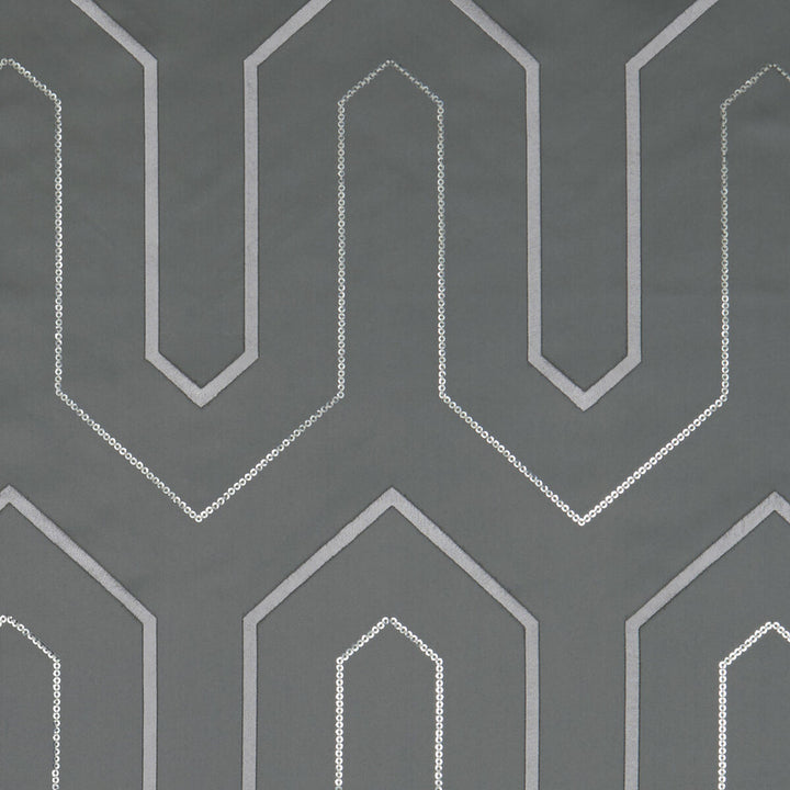 Gatsby Charcoal by Clarke And Clarke Designer Fabric CLARKE & CLARKE LUSSO POLYESTER - 100% India - Horizontal: 6.42 and Vertical: 9.25 54 - Swanky Fabrics -