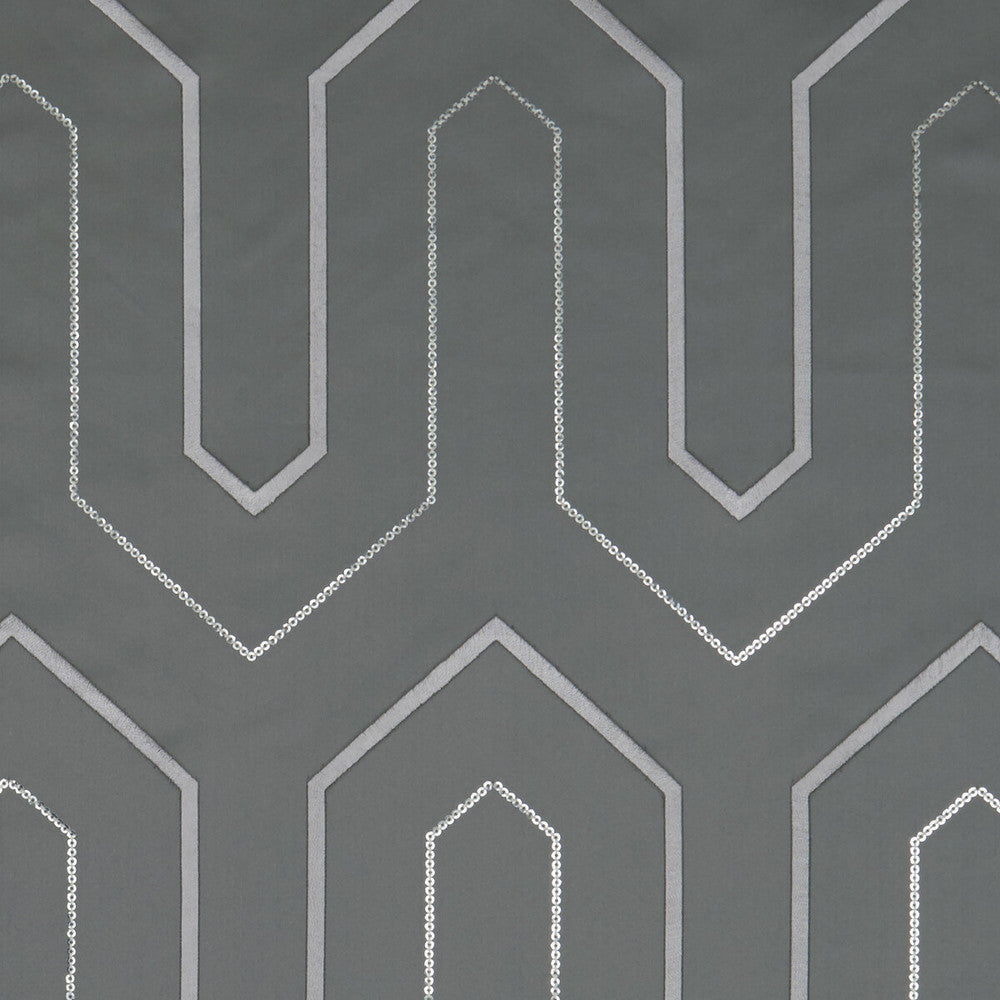 Gatsby Charcoal by Clarke And Clarke Designer Fabric CLARKE & CLARKE LUSSO POLYESTER - 100% India Horizontal: 6.42 and Vertical: 9.25 54 - Swanky Fabrics -