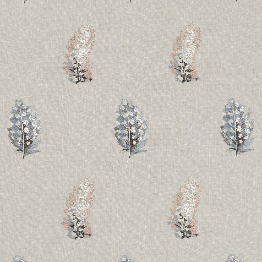 Plumis Blush/Linen by Clarke And Clarke Designer Fabric CLARKE & CLARKE BOTANICA VISCOSE - 100% India - Horizontal: 6.3 and Vertical: 9.06 54 - Swanky Fabrics -