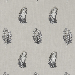 Plumis Charcoal/Linen by Clarke And Clarke Designer Fabric