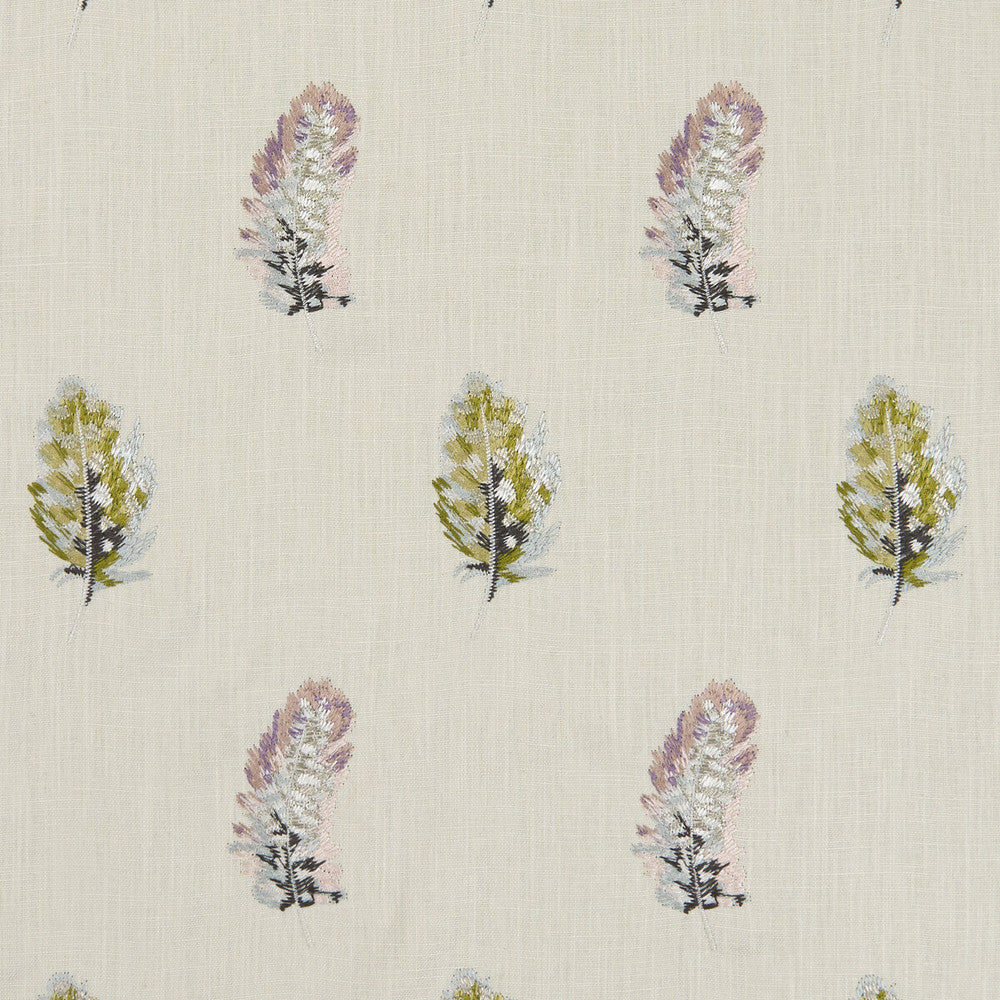 Plumis Multi/Gilver by Clarke And Clarke Designer Fabric CLARKE & CLARKE BOTANICA VISCOSE - 100% India Horizontal: 6.3 and Vertical: 9.06 54 - Swanky Fabrics -
