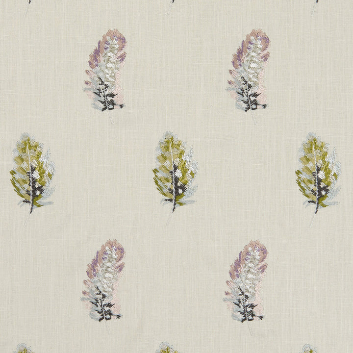 Plumis Multi/Gilver by Clarke And Clarke Designer Fabric CLARKE & CLARKE BOTANICA VISCOSE - 100% India Horizontal: 6.3 and Vertical: 9.06 54 - Swanky Fabrics -