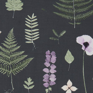 Herbarium Heather/Ebony by Clarke And Clarke Designer Fabric