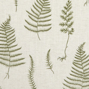 Lorelle Natural/Forest by Clarke And Clarke Designer Fabric