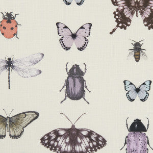 Papilio Heather/Ivory by Clarke And Clarke Designer Fabric