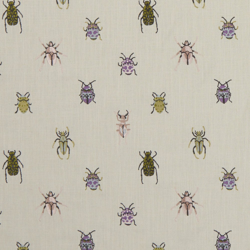 Beetle Multi by Clarke And Clarke Designer Fabric CLARKE & CLARKE BOTANICA VISCOSE - 75%;LINEN - 25% India - Horizontal: 8.27 and Vertical: 9.06 54 - Swanky Fabrics -