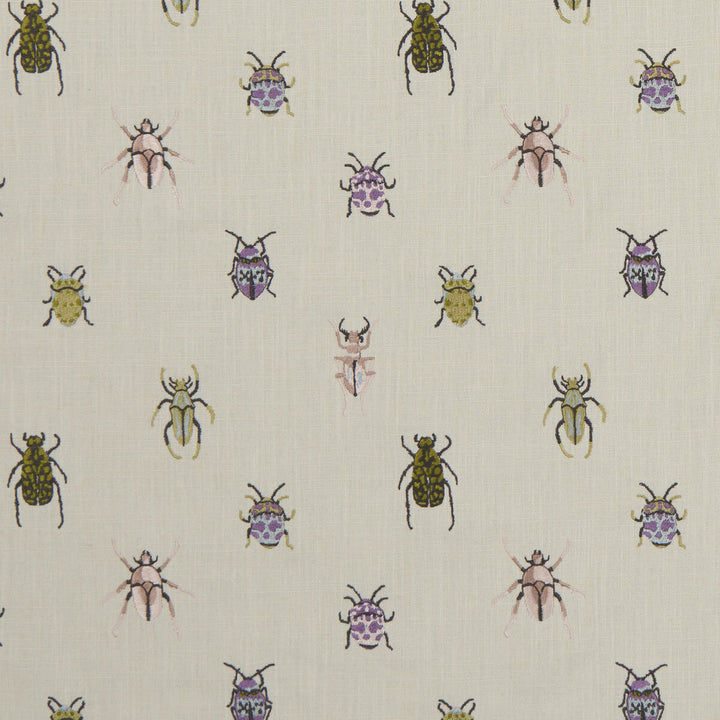 Beetle Multi by Clarke And Clarke Designer Fabric CLARKE & CLARKE BOTANICA VISCOSE - 75%;LINEN - 25% India - Horizontal: 8.27 and Vertical: 9.06 54 - Swanky Fabrics -
