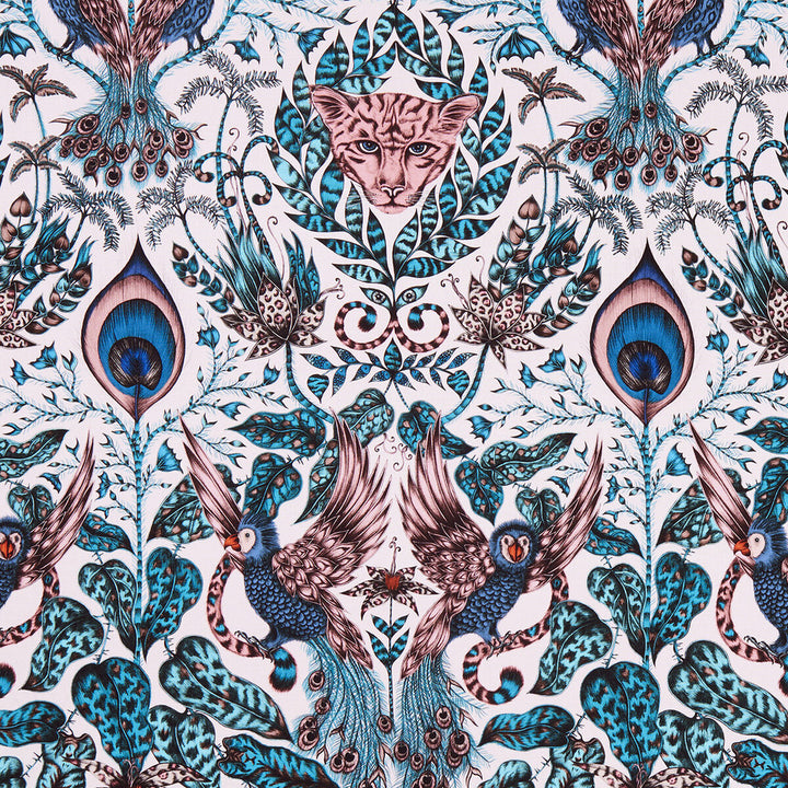 Amazon Pink by Clarke And Clarke Designer Fabric ANIMALIA BY EMMA J SHIPLEY FOR C&C COTTON - 100% United Kingdom HEAVY Horizontal: 13.58 and Vertical: 24.61 54 - Swanky Fabrics -