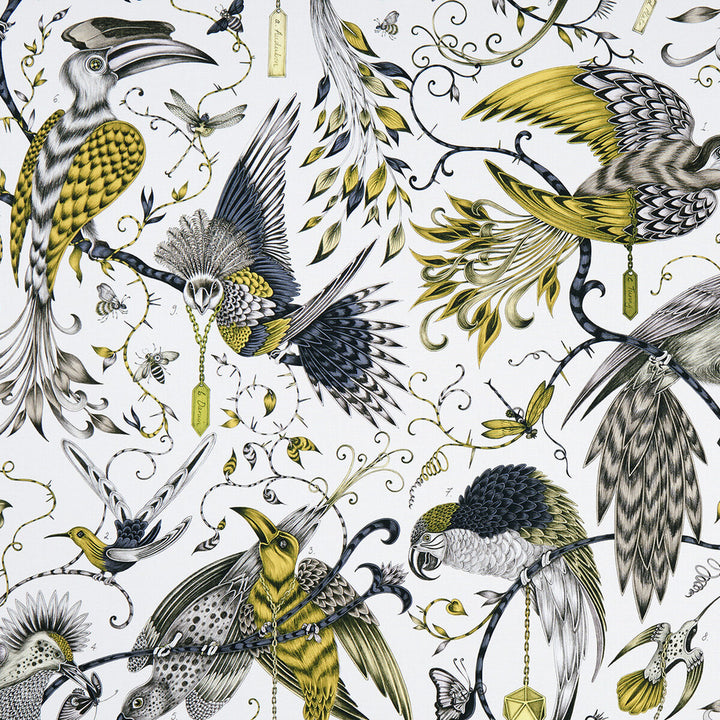 Audubon Gold by Clarke And Clarke Fabric Clarke And Clarke Fabric Audubon GoldFabric ANIMALIA BY EMMA J SHIPLEY FOR C&C COTTON - 100% United Kingdom </p><p>Repeat: H: 54.33, V: 26.97 54 - Fabric Carolina -