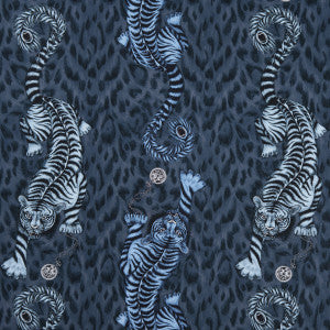 Tigris Navy by Clarke And Clarke Designer Fabric