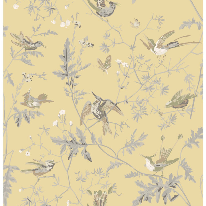 Hummingbirds Gld/Sft Grey by Cole & Son Fabric Cole & Son Fabric Hummingbirds Gld/Sft GreyFabric COLE & SON CONTEMPORARY FABRICS SILK - 100% India </p><p>Repeat: H: 25, V: 22.65 50 - Fabric Carolina -