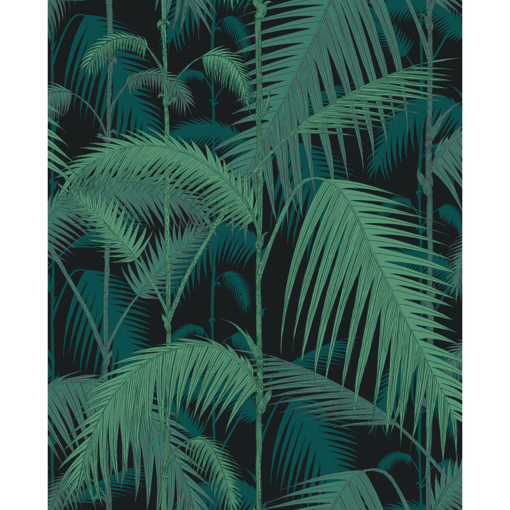 Palm Jungle Viri/Pet On Blk by Cole & Son Fabric Cole & Son Fabric Palm Jungle Viri/Pet On BlkFabric COLE & SON CONTEMPORARY FABRICS COTTON - 66%;VISCOSE - 31%;POLYESTER - 3% United Kingdom </p><p>Repeat: H: 17.3, V: 22 52.3 - Fabric Carolina -
