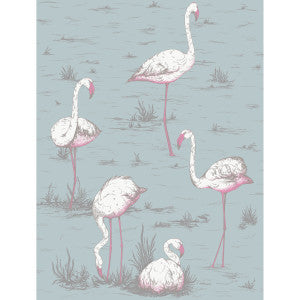 Flamingos Wht/Fuch On Sfoam by Cole & Son Designer Fabric