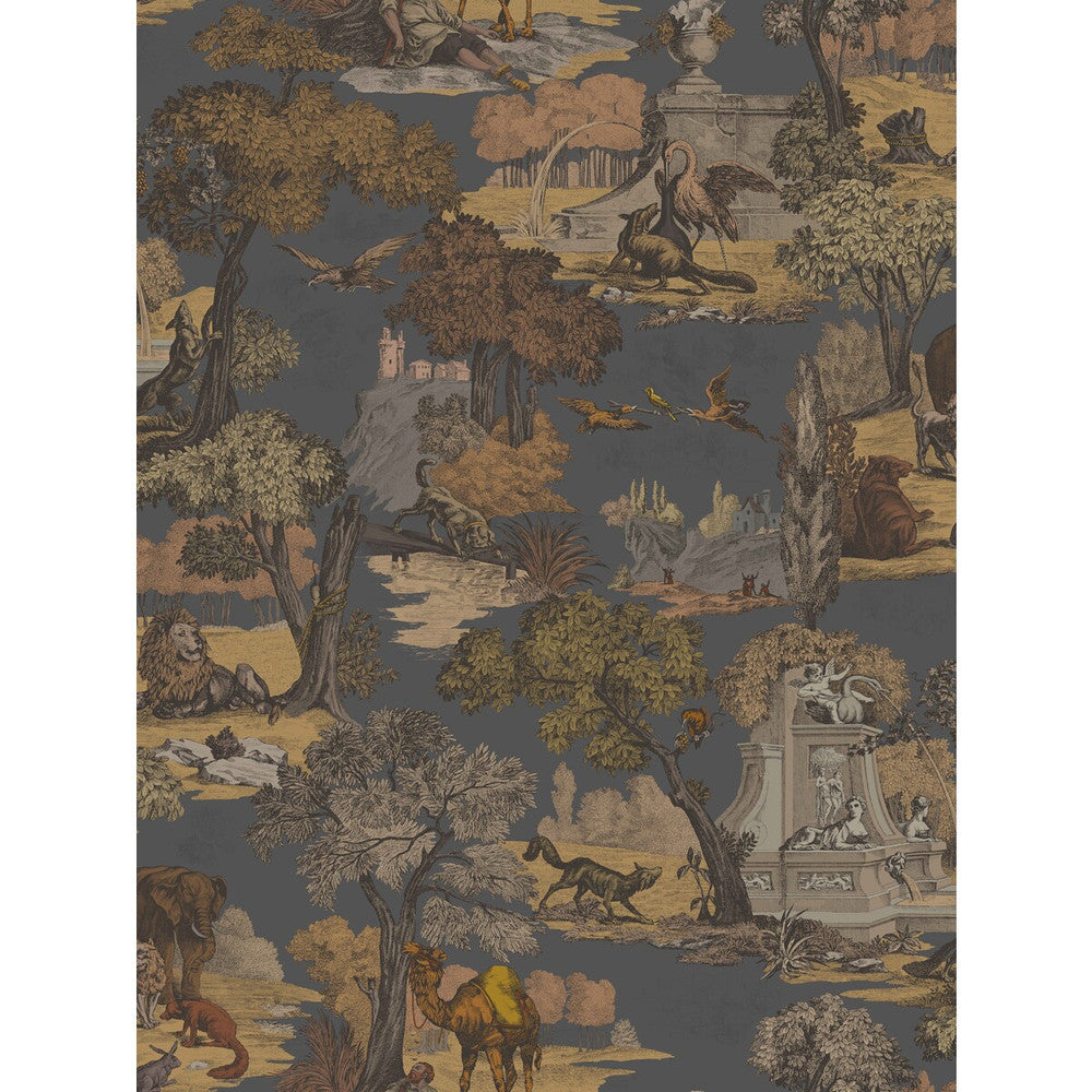 Versailles Grand Gngr Char by Cole & Son Designer Fabric COLE & SON CONTEMPORARY FABRICS COTTON - 100% Italy HEAVY Horizontal: 29.1 and Vertical: 39 58.25 - Swanky Fabrics -