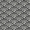Feather Fan Wht On Blk by Cole & Son Designer Fabric