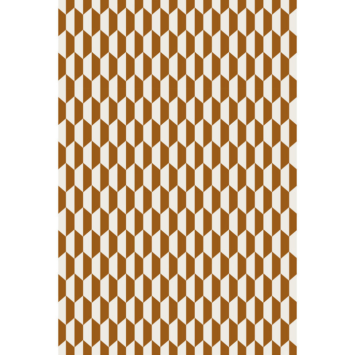 Tile Drk Gingr Crm by Cole & Son Designer Fabric COLE & SON CONTEMPORARY FABRICS VISCOSE - 77%;POLYESTER - 23% Italy HEAVY Horizontal: 1.38 and Vertical: 3.5 54.7 - Swanky Fabrics -