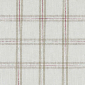 Kelmscott Raspberry/Linen by Clarke And Clarke Designer Fabric