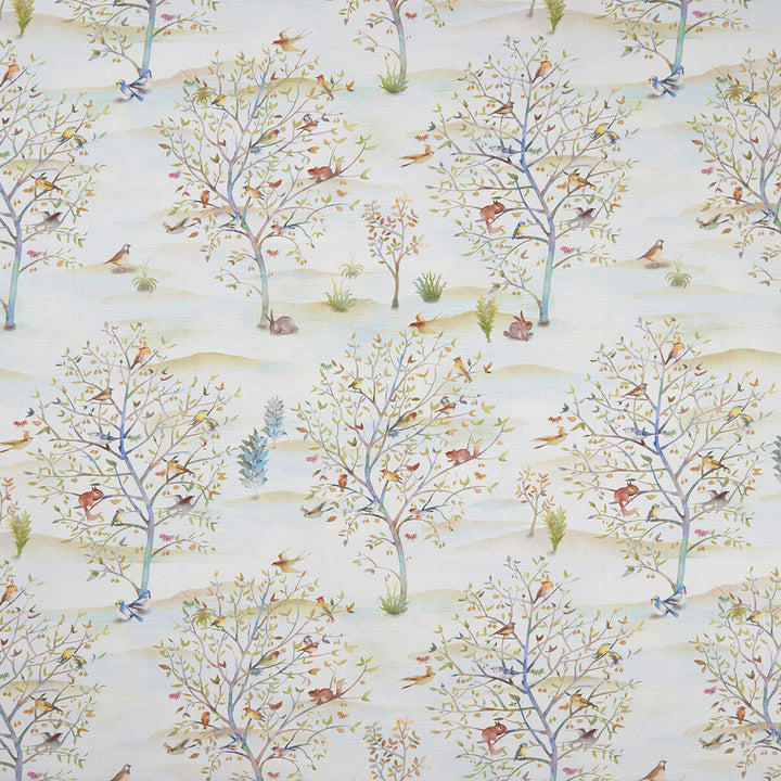 Coppice Summer/Linen by Clarke And Clarke Designer Fabric CLARKE & CLARKE COUNTRY GARDEN COTTON - 80%;POLYESTER - 20% Spain MEDIUM Horizontal: 26.97 and Vertical: 26.77 54 - Swanky Fabrics -