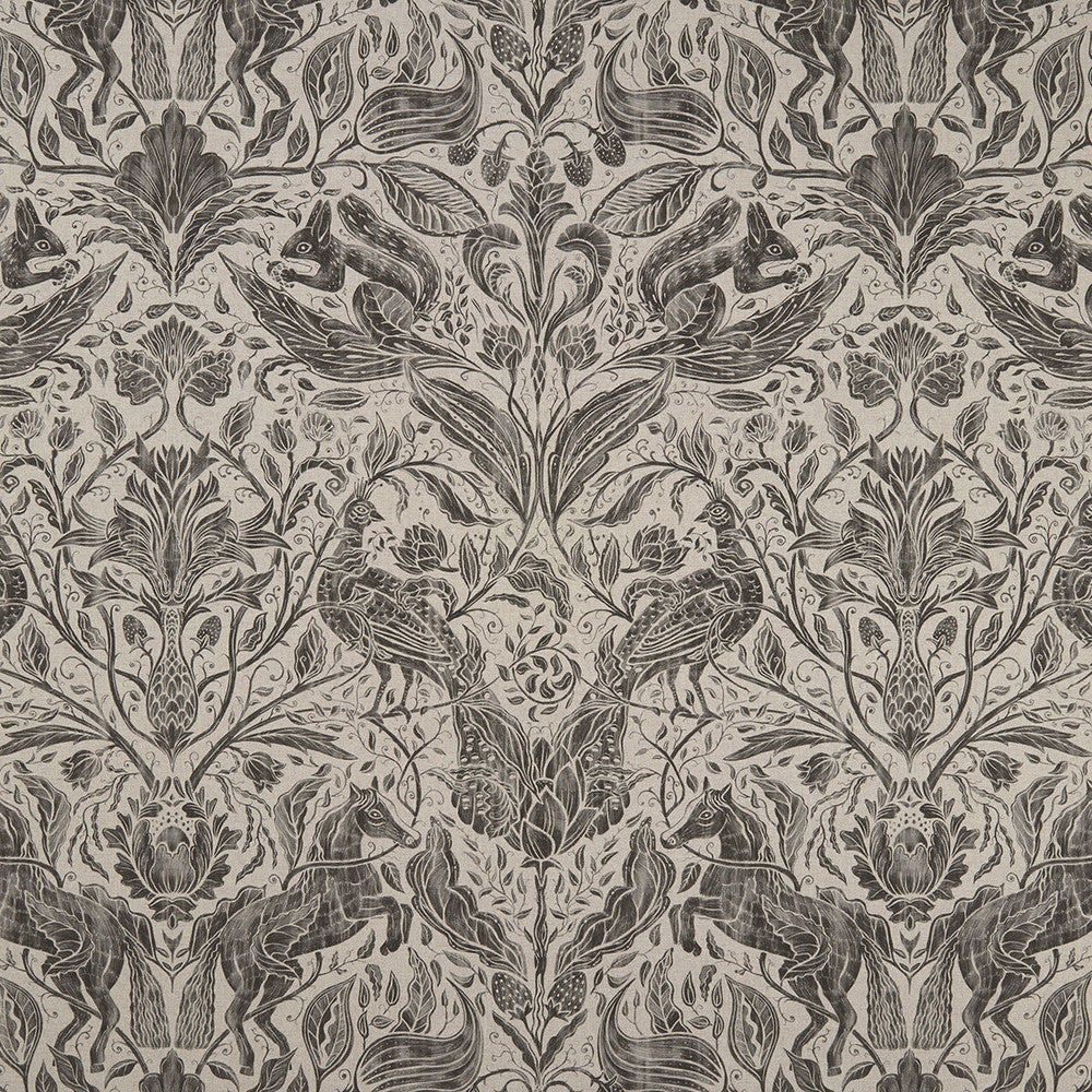Forest Trail Charcoal by Clarke And Clarke Fabric Clarke And Clarke Fabric Forest Trail CharcoalFabric CLARKE & CLARKE COUNTRY GARDEN COTTON - 80%;POLYESTER - 20% Spain </p><p>Repeat: H: 26.97, V: 34.65 54 - Fabric Carolina -