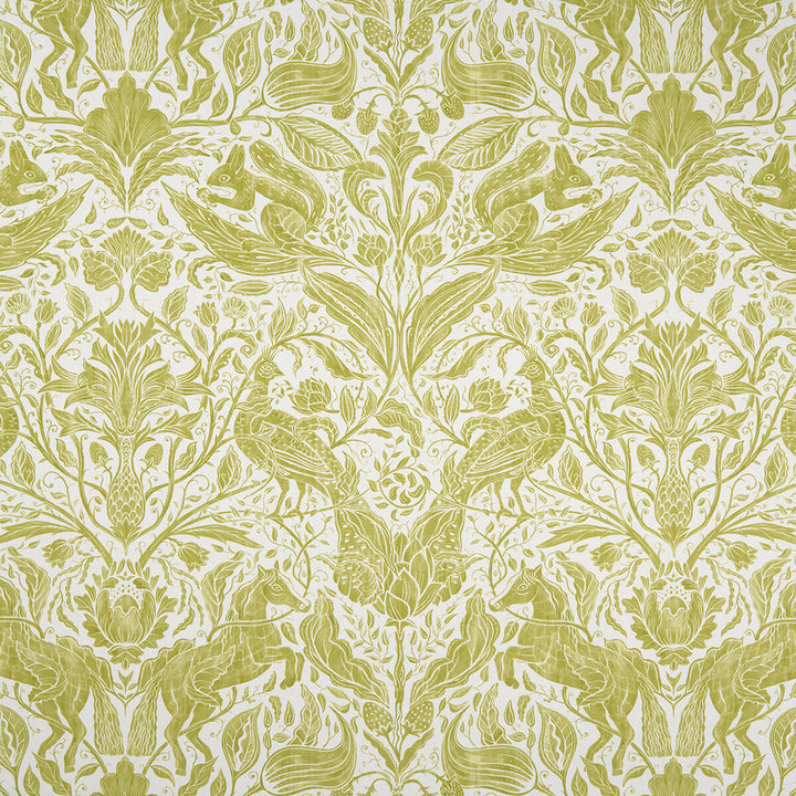 Forest Trail Citrus by Clarke And Clarke Designer Fabric CLARKE & CLARKE COUNTRY GARDEN COTTON - 100% Spain MEDIUM Horizontal: 26.97 and Vertical: 34.65 54 - Swanky Fabrics -