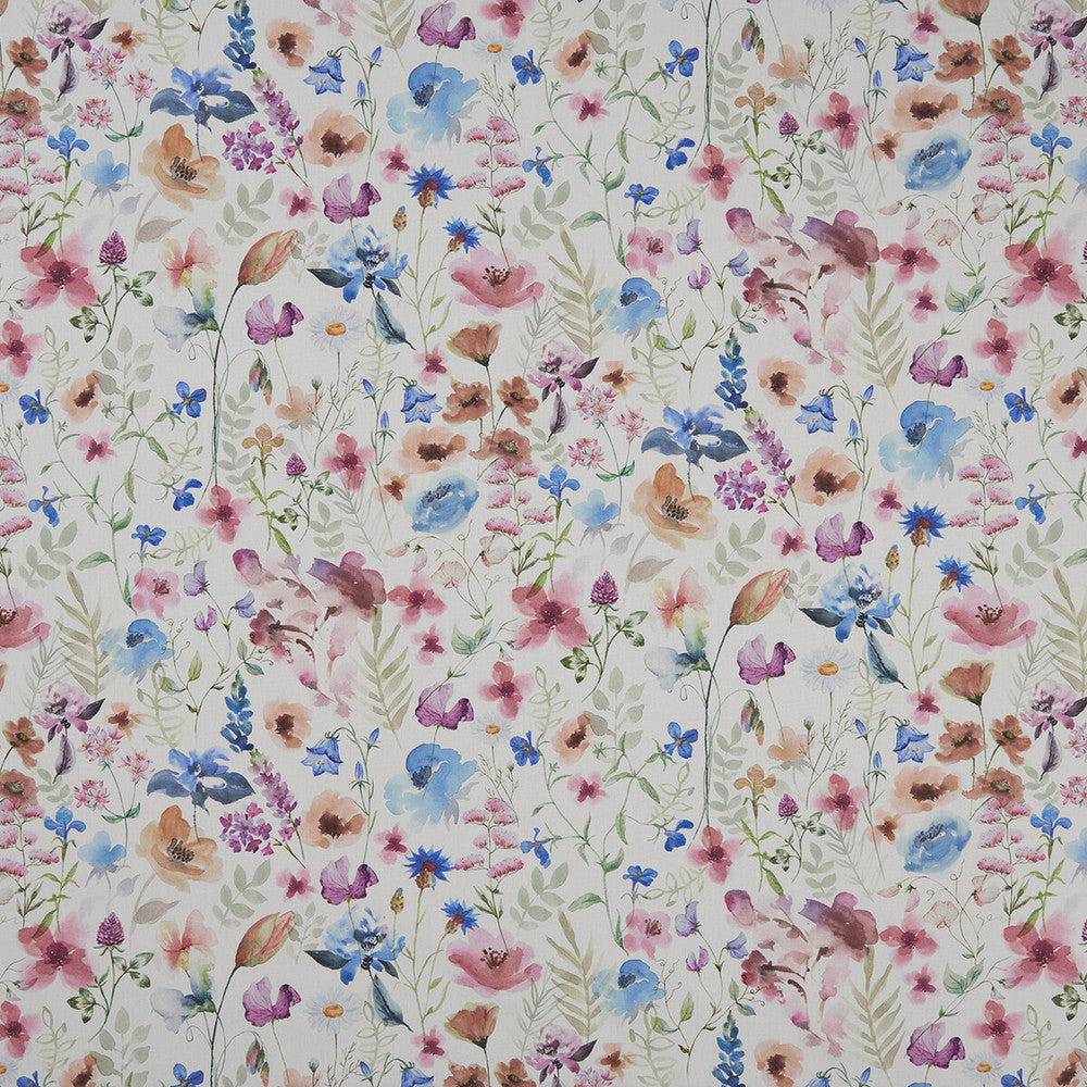 Lolita Multi/Cream by Clarke And Clarke Designer Fabric CLARKE & CLARKE COUNTRY GARDEN COTTON - 100% Spain MEDIUM Horizontal: 36.22 and Vertical: 25.2 54 - Swanky Fabrics -
