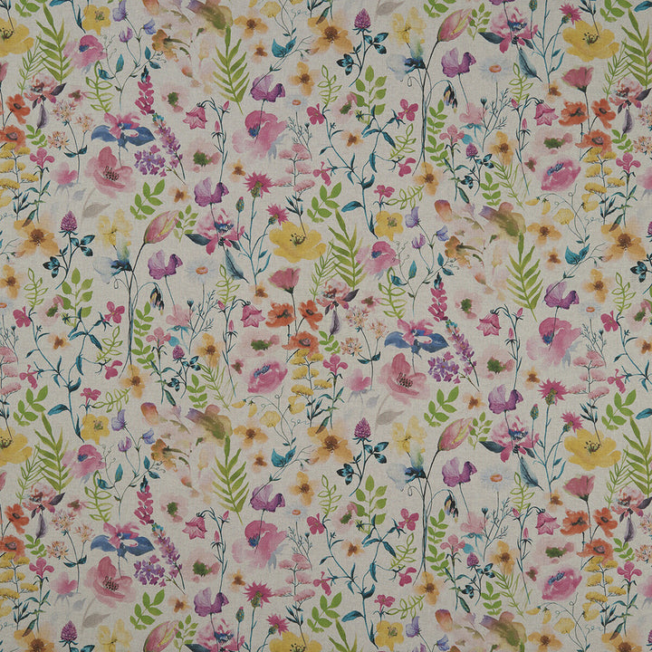 Lolita Summer/Linen by Clarke And Clarke Designer Fabric CLARKE & CLARKE COUNTRY GARDEN COTTON - 80%;POLYESTER - 20% Spain MEDIUM Horizontal: 36.22 and Vertical: 25.2 54 - Swanky Fabrics -