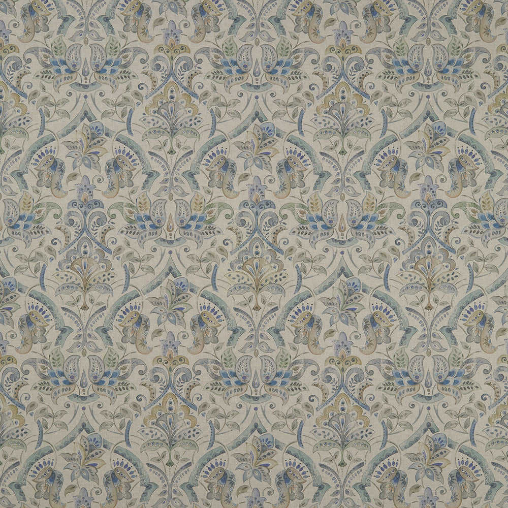 Rosalie Mineral by Clarke And Clarke Designer Fabric CLARKE & CLARKE COUNTRY GARDEN COTTON - 80%;POLYESTER - 20% Spain MEDIUM Horizontal: 13.5 and Vertical: 24.41 54 - Swanky Fabrics -