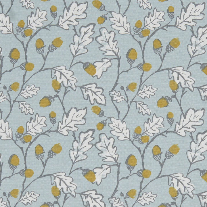 Acorn Trail Duckegg by Clarke And Clarke Designer Fabric CLARKE & CLARKE LAND & SEA COTTON - 100% Turkey MEDIUM Horizontal: 6.77 and Vertical: 6.3 54 - Swanky Fabrics -