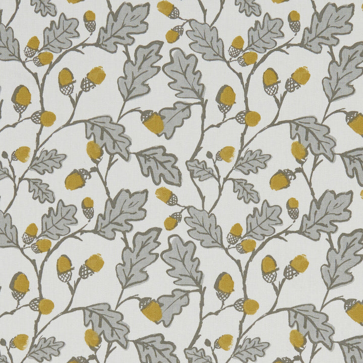Acorn Trail Natural by Clarke And Clarke Designer Fabric CLARKE & CLARKE LAND & SEA COTTON - 100% Turkey MEDIUM Horizontal: 6.77 and Vertical: 6.3 54 - Swanky Fabrics -