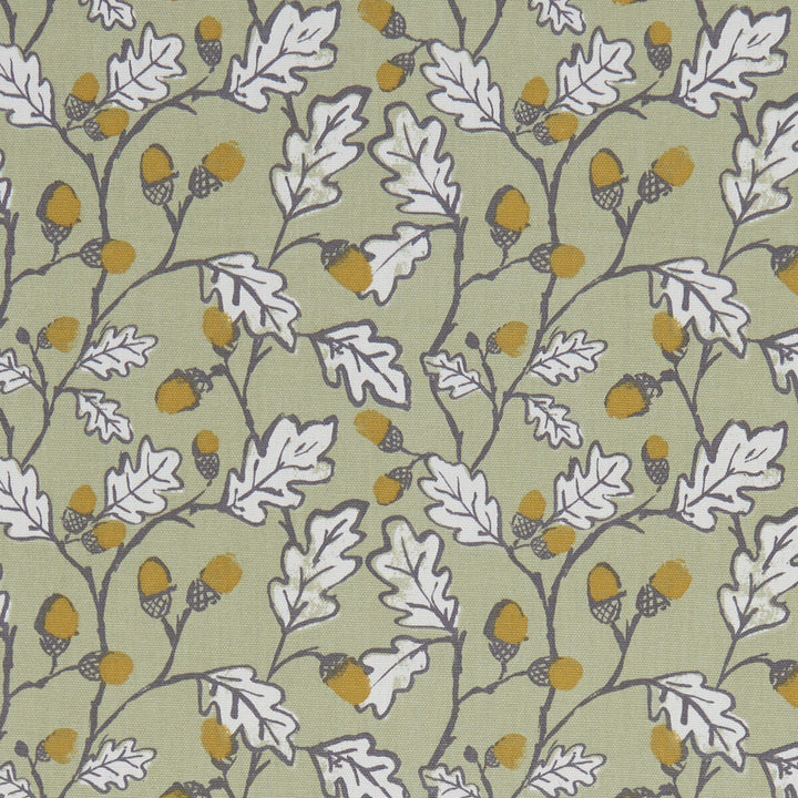 Acorn Trail Sage by Clarke And Clarke Designer Fabric CLARKE & CLARKE LAND & SEA COTTON - 100% Turkey MEDIUM Horizontal: 6.77 and Vertical: 6.3 54 - Swanky Fabrics -