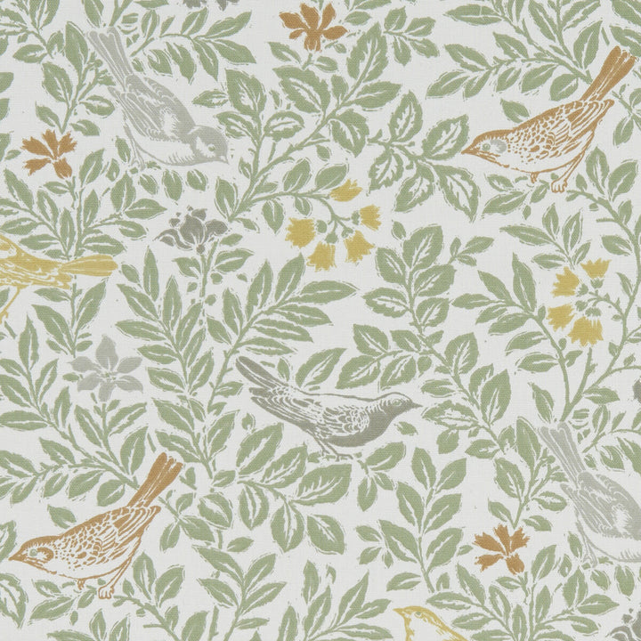 Bird Song Autumn by Clarke And Clarke Designer Fabric CLARKE & CLARKE LAND & SEA COTTON - 100% Turkey MEDIUM Horizontal: 17.99 and Vertical: 15.94 54 - Swanky Fabrics -