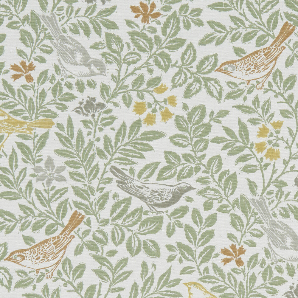 Bird Song Autumn by Clarke And Clarke Designer Fabric CLARKE & CLARKE LAND & SEA COTTON - 100% Turkey MEDIUM Horizontal: 17.99 and Vertical: 15.94 54 - Swanky Fabrics -