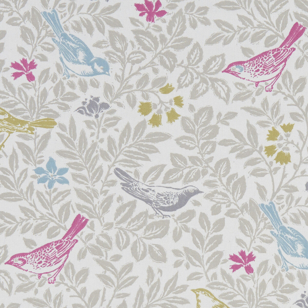 Bird Song Summer by Clarke And Clarke Designer Fabric CLARKE & CLARKE LAND & SEA COTTON - 100% Turkey MEDIUM Horizontal: 17.99 and Vertical: 15.94 54 - Swanky Fabrics -