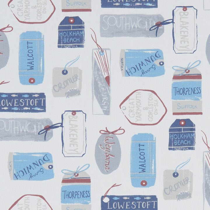 Explorer Marine by Clarke And Clarke Designer Fabric CLARKE & CLARKE LAND & SEA COTTON - 100% Turkey MEDIUM Horizontal: 13.5 and Vertical: 12.4 54 - Swanky Fabrics -