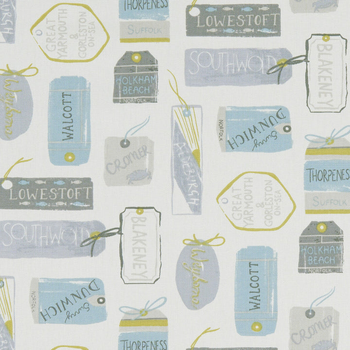 Explorer Mineral by Clarke And Clarke Designer Fabric CLARKE & CLARKE LAND & SEA COTTON - 100% Turkey MEDIUM Horizontal: 13.5 and Vertical: 12.4 54 - Swanky Fabrics -