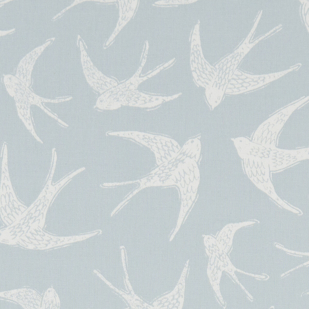 Fly Away Duckegg by Clarke And Clarke Fabric Clarke And Clarke Fabric Fly Away DuckeggFabric CLARKE & CLARKE LAND & SEA COTTON - 100% Turkey </p><p>Repeat: H: 17.99, V: 24.8 54 - Fabric Carolina -