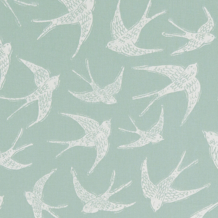 Fly Away Mineral by Clarke And Clarke Designer Fabric CLARKE & CLARKE LAND & SEA COTTON - 100% Turkey MEDIUM Horizontal: 17.99 and Vertical: 24.8 54 - Swanky Fabrics -