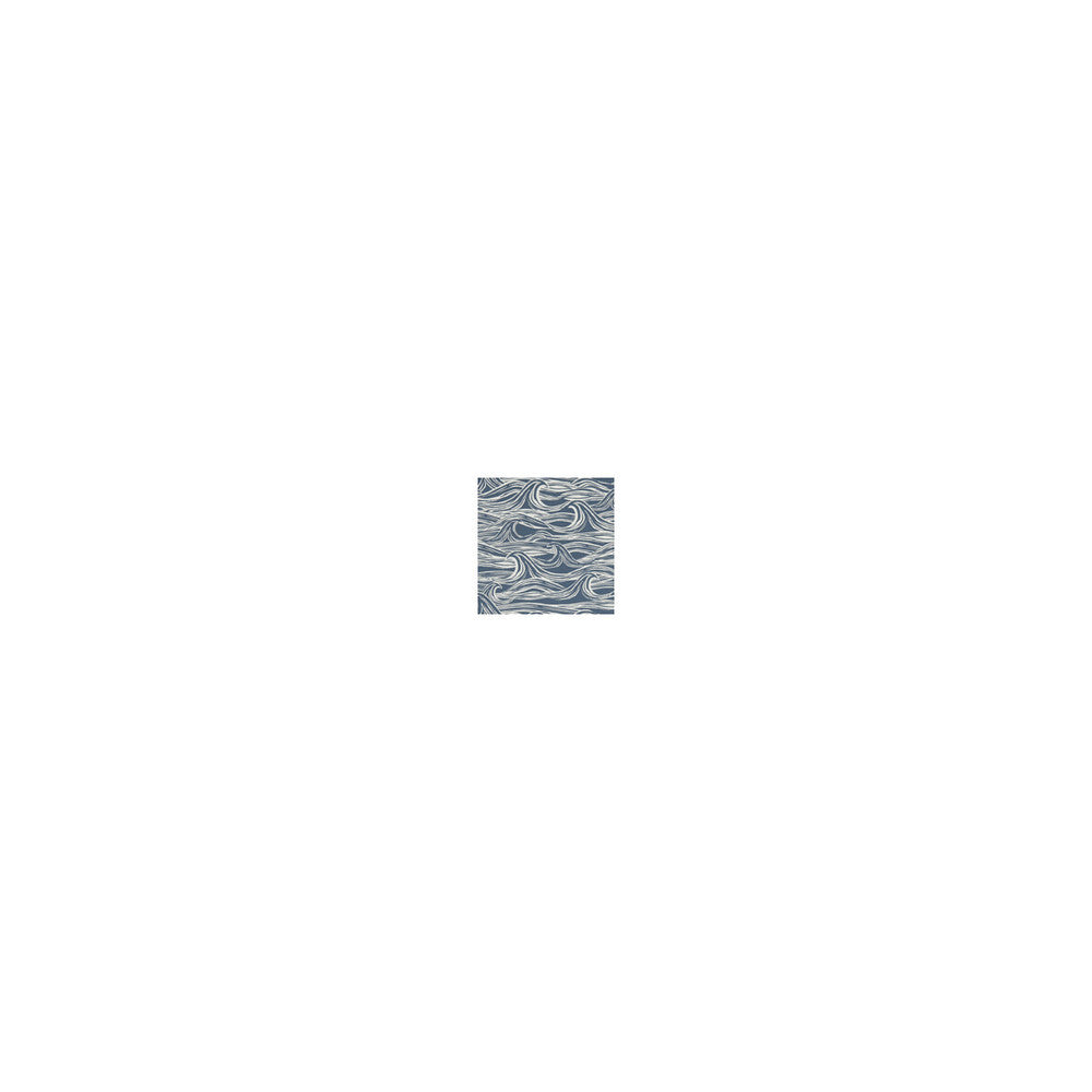 Surf Navy by Clarke And Clarke Designer Fabric CLARKE & CLARKE LAND & SEA COTTON - 100% Turkey MEDIUM Horizontal: 13.5 and Vertical: 12.4 54 - Swanky Fabrics -