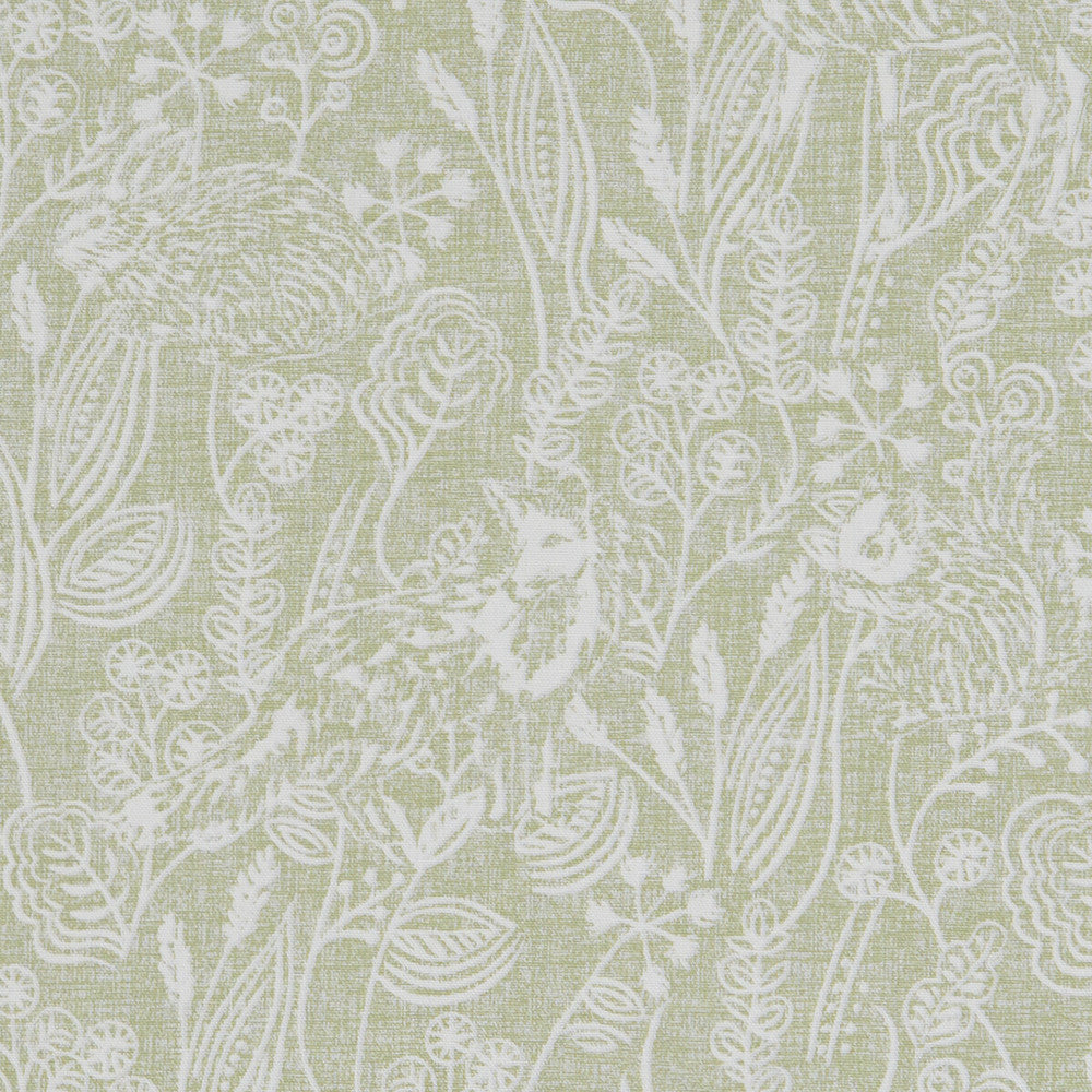 Westleton Sage by Clarke And Clarke Designer Fabric CLARKE & CLARKE LAND & SEA COTTON - 100% Turkey MEDIUM Horizontal: 26.97 and Vertical: 15.94 54 - Swanky Fabrics -