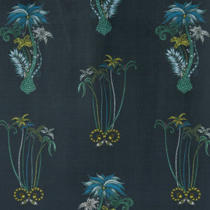 Jungle Velvet Navy by Clarke And Clarke Designer Fabric