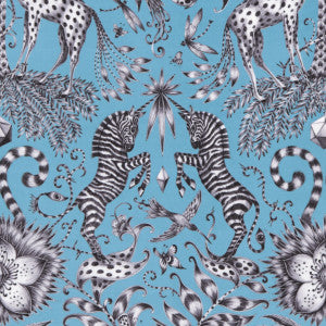 Kruger Velvet Teal by Clarke And Clarke Designer Fabric