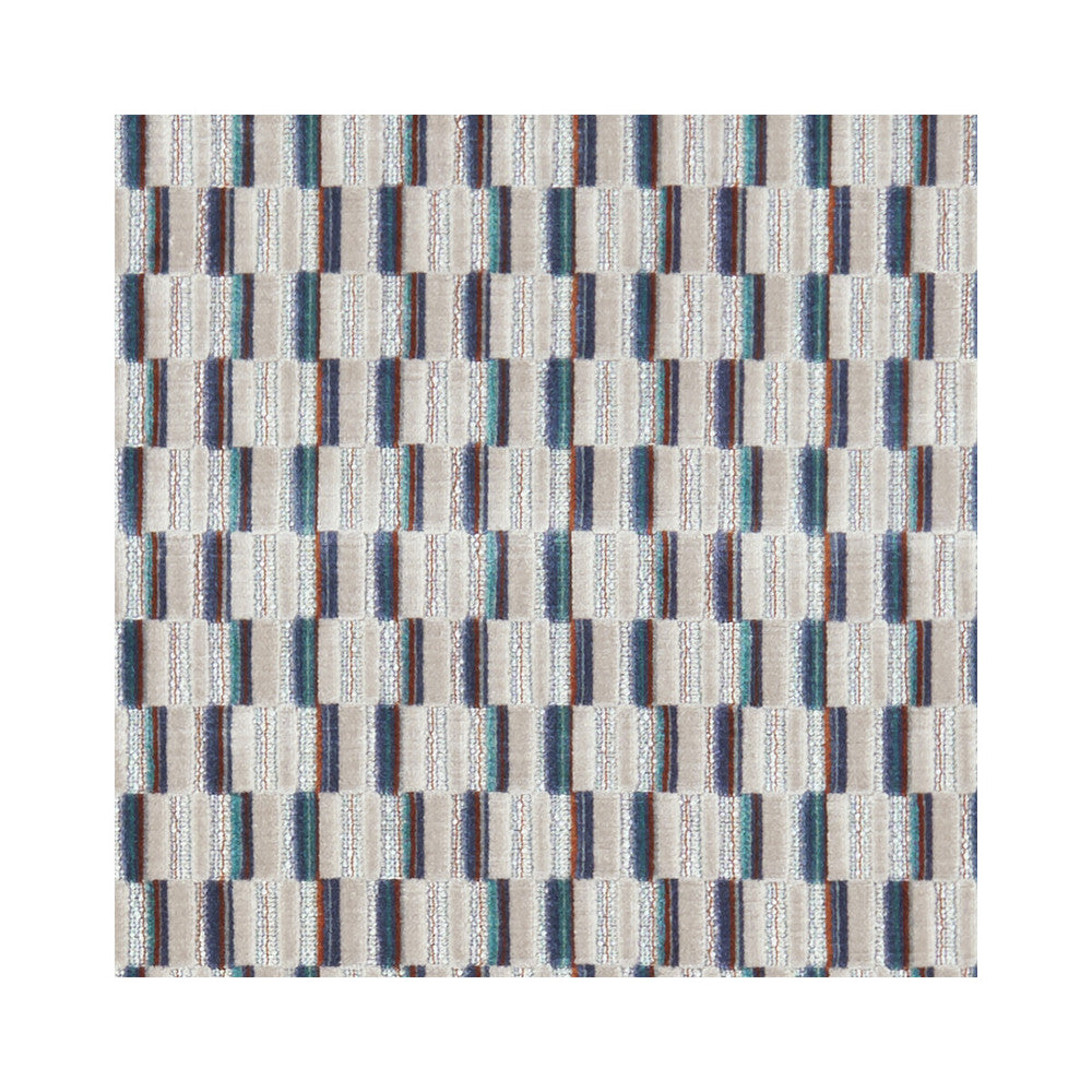 Cubis Kingfisher by Clarke And Clarke Designer Fabric CLARKE & CLARKE KALEIDOSCOPE POLYESTER - 56%;VISCOSE - 36%;COTTON - 8% India HEAVY Horizontal: 2.24 and Vertical: 2.28 54 - Swanky Fabrics -