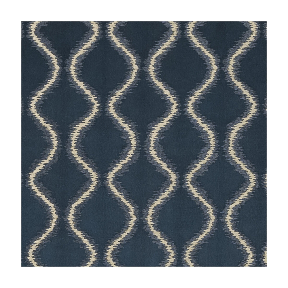Solare Midnight by Clarke And Clarke Designer Fabric CLARKE & CLARKE LUSSO 2 POLYESTER - 57%;COTTON - 43% India Horizontal: 9.09 and Vertical: 11.1 54 - Swanky Fabrics -